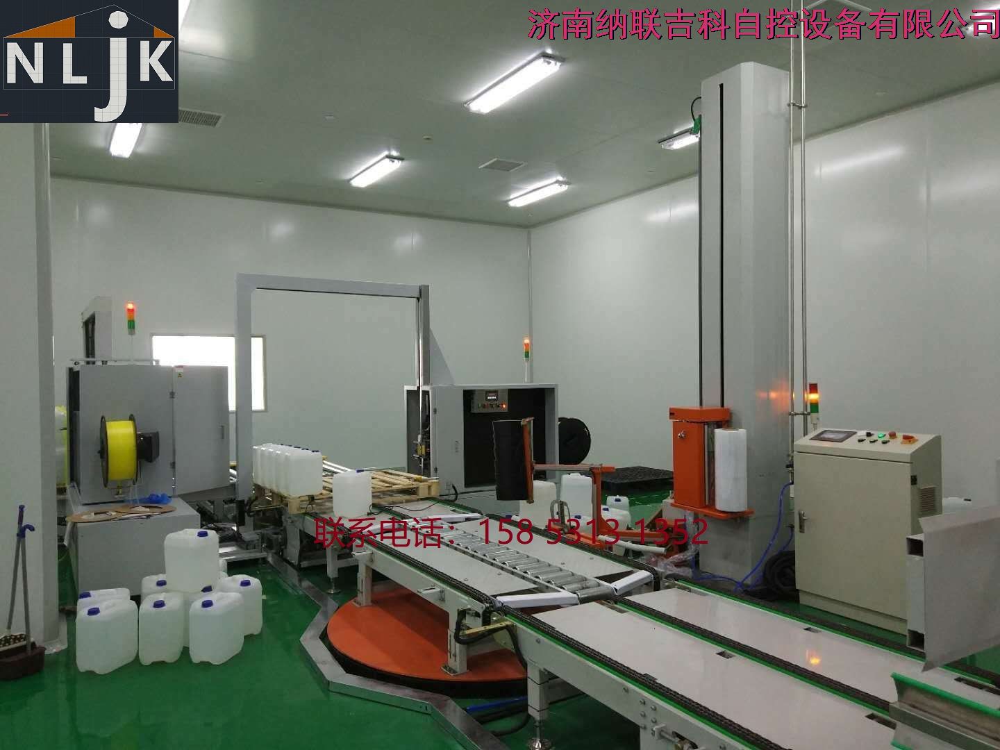 全自動桶碼垛包裝輸送系統，威高藥業透析液輸送系統
