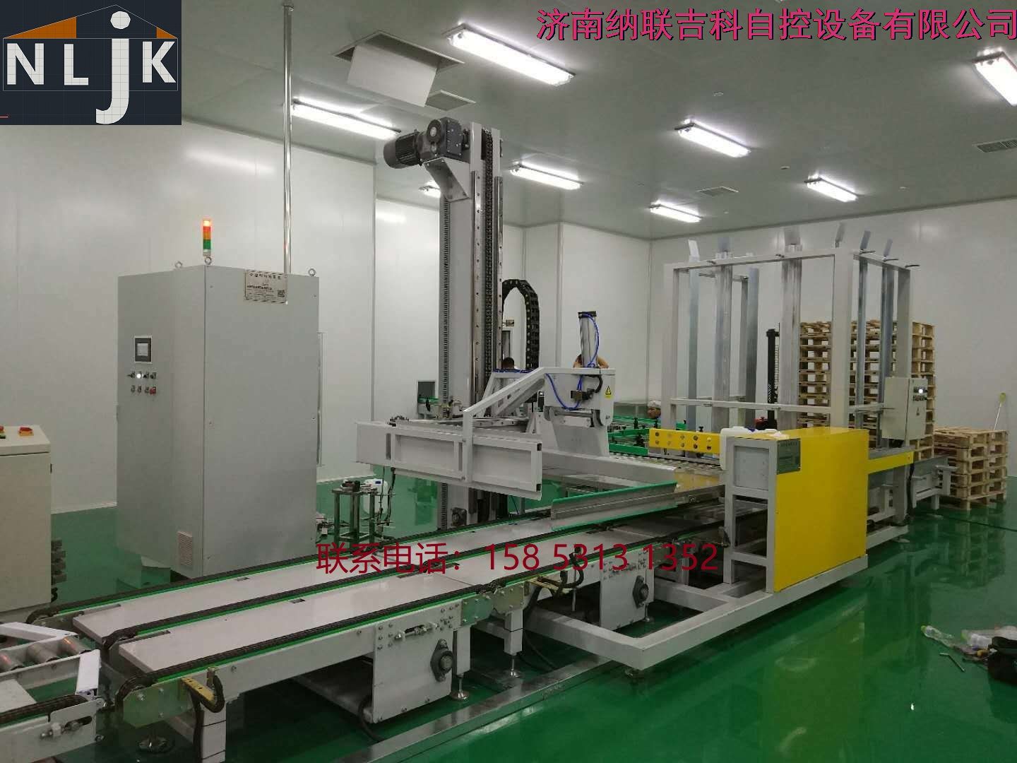 全自動桶碼垛包裝輸送系統，威高藥業透析液輸送系統